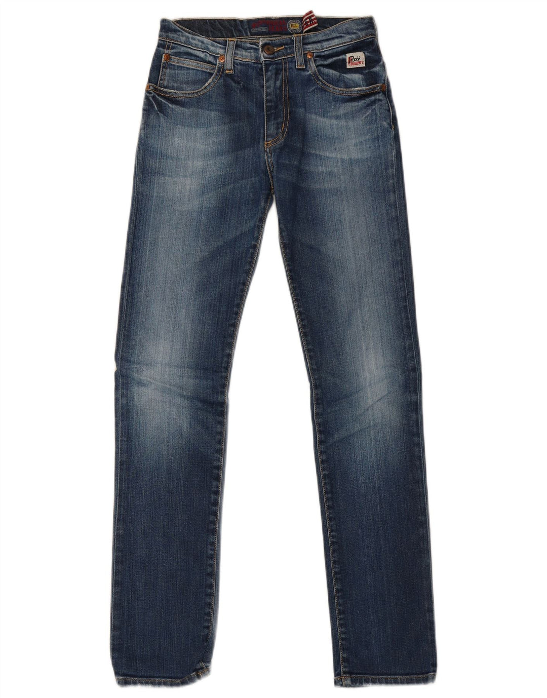 Jeans slim da donna Roy Rogers UK 12 medio W26 L30 cotone blu
