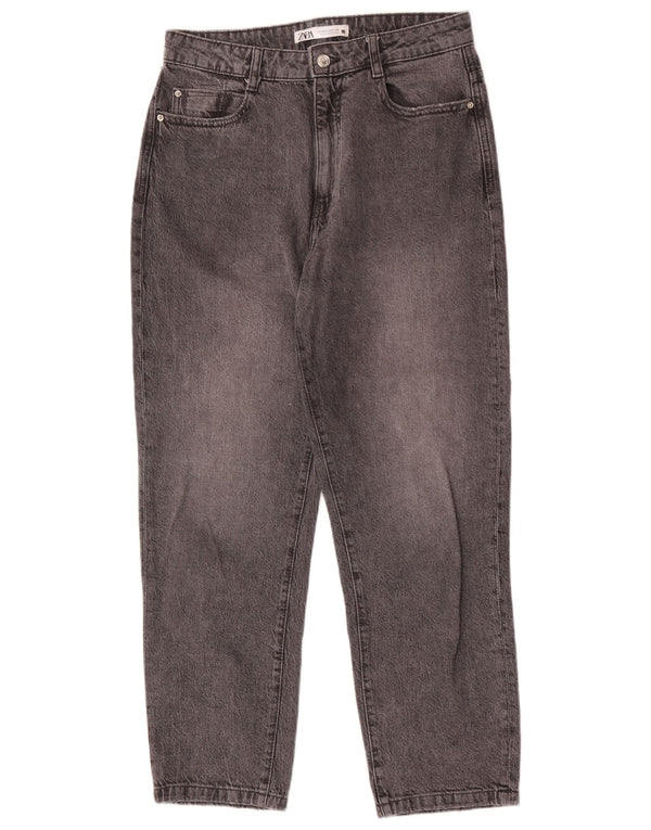 Jeans affusolati a vita alta da donna Zara EU 40 medio W30 L28 cotone grigio