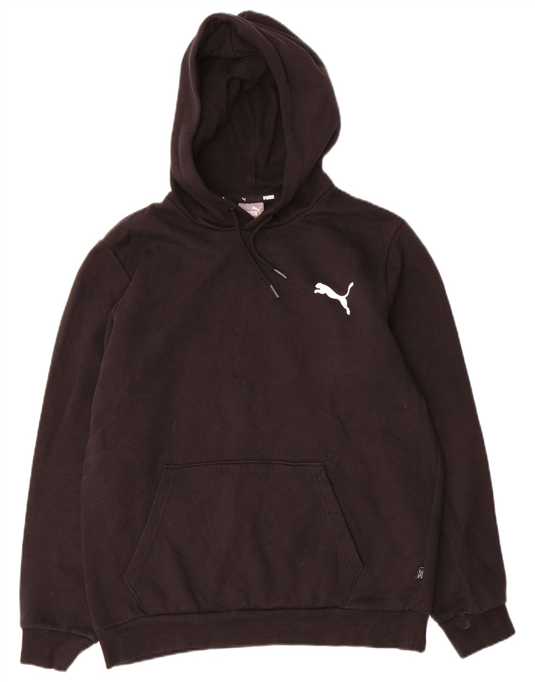 Felpa con cappuccio da uomo Puma media cotone nero