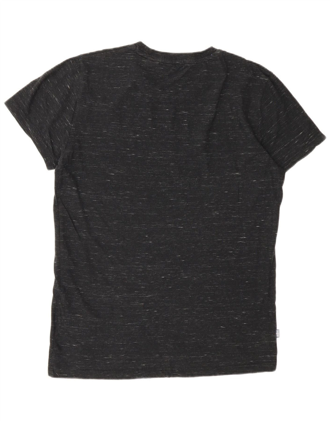 T-shirt da uomo SUPERDRY Top piccolo in cotone chiazzato grigio