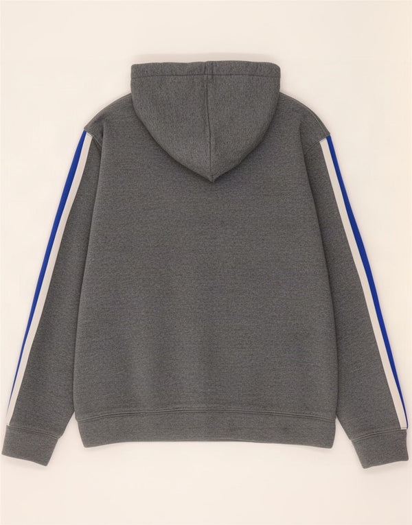 Maglione con cappuccio da uomo Guess in poliestere color block grigio medio