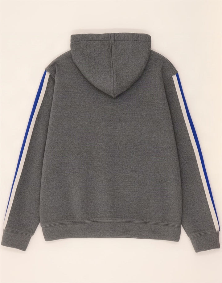 Maglione con cappuccio da uomo Guess in poliestere color block grigio medio