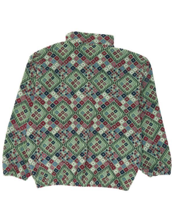 Maglione in pile Kappa per ragazze con zip e collo 13-14 anni in poliestere geometrico verde