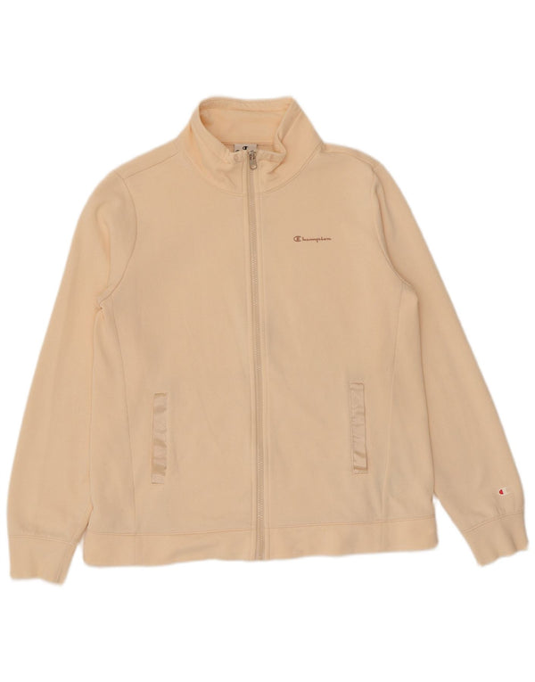 Giacca da tuta da donna Champion UK 16 grande in cotone beige