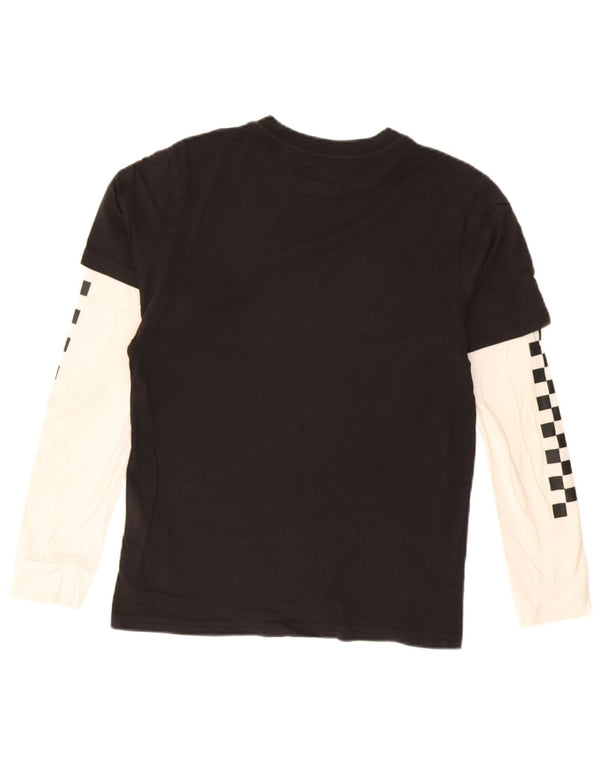 Maglietta grafica da bambino Vans a maniche lunghe 12-13 anni Large Black Colourblock