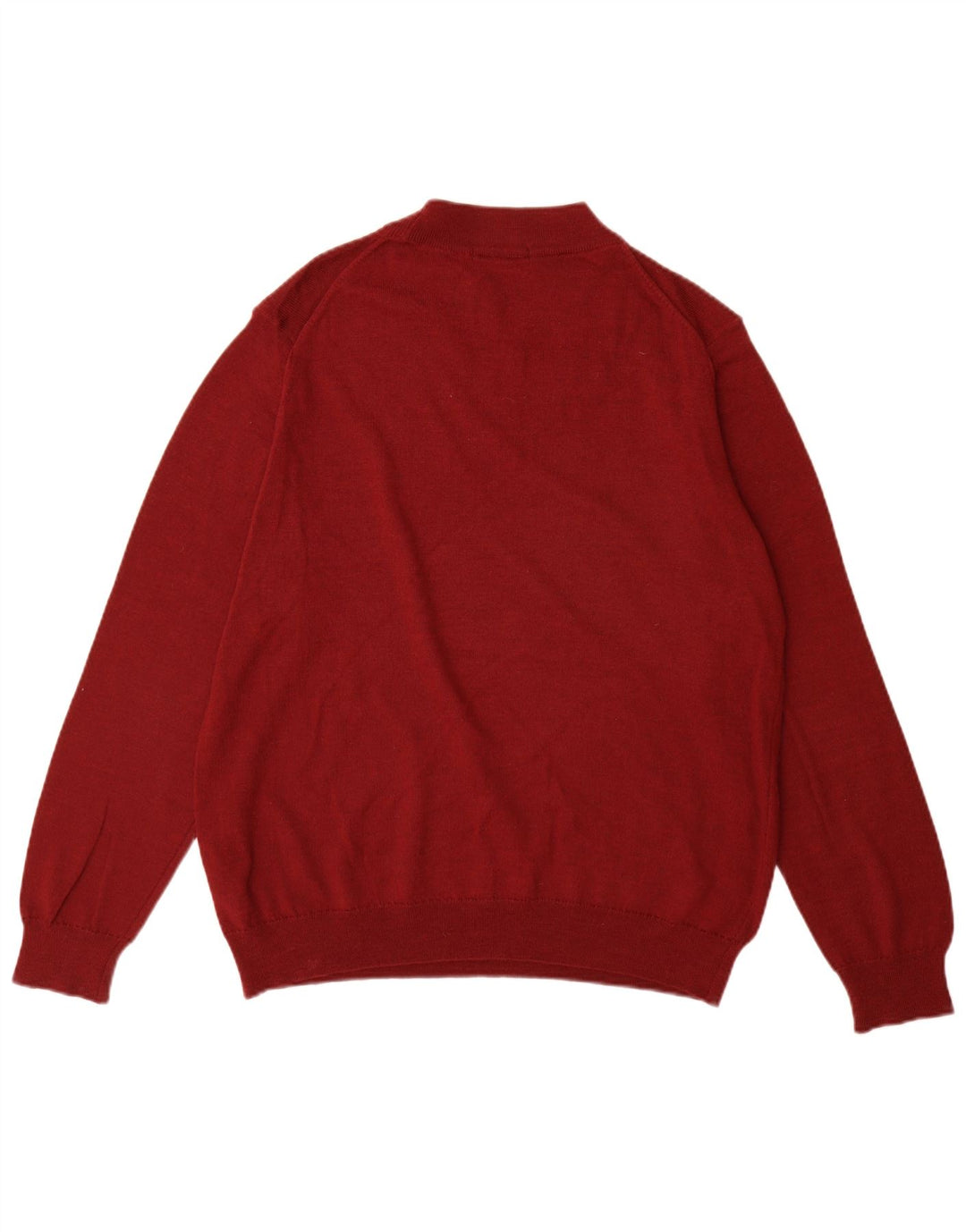 Maglione maglione girocollo da uomo Marks & Spencer grande lana merino rossa