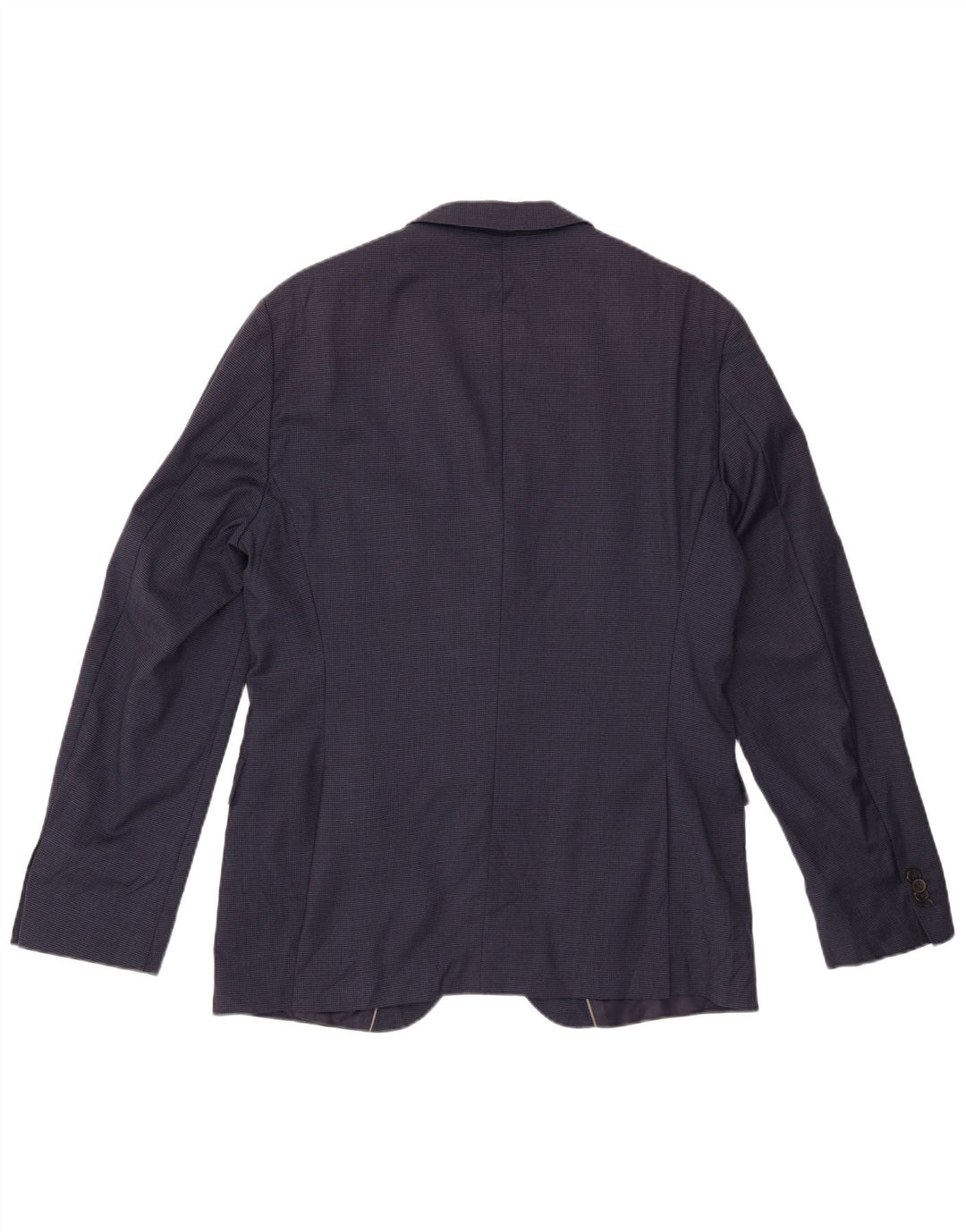 Giacca blazer da uomo a 2 bottoni HUGO BOSS EU 52 XL blu navy a quadri in lana