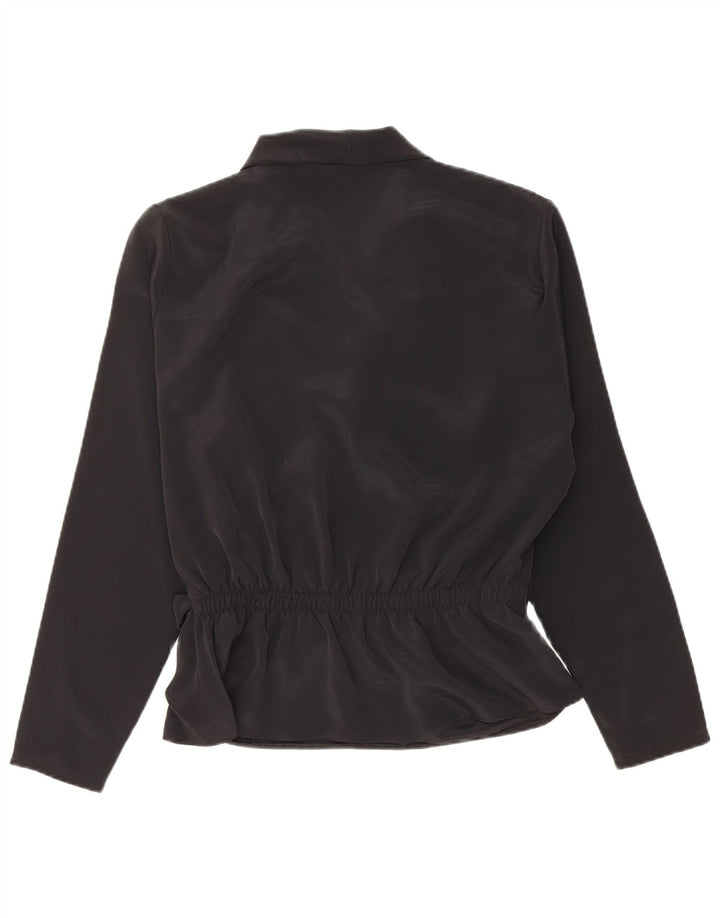 LOLA Camicetta a maniche lunghe da donna Top UK 12 Medio Nero