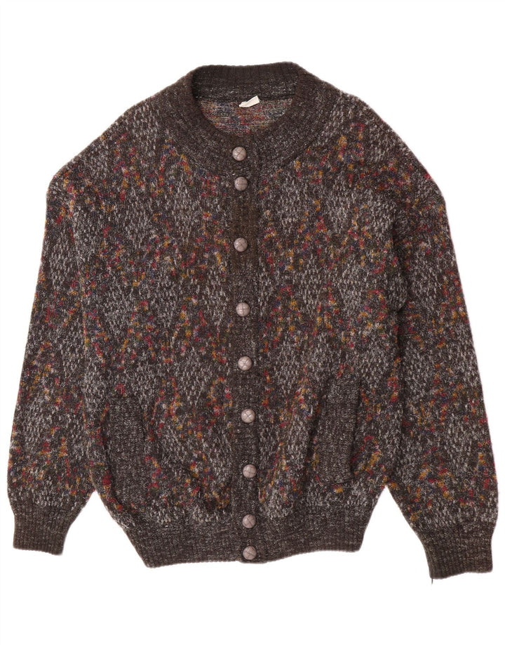 Maglione cardigan da uomo Pimet grande lana screziata grigia