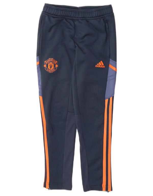 Pantaloni della tuta da ragazzo Adidas Manchester United 9-10 anni blu navy