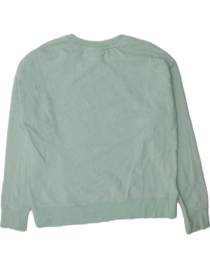 REEBOK Womens Graphic Oversized Sweatshirt Jumper UK 16 Large Green Cotton Vintage Reebok and Second-Hand Reebok from Messina Hembry 