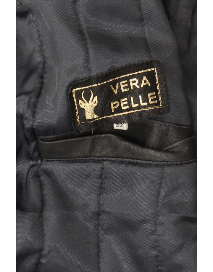 VINTAGE Mens Leather Jacket IT 52 XL Black Leather Classic Vintage Vintage and Second-Hand Vintage from Messina Hembry 