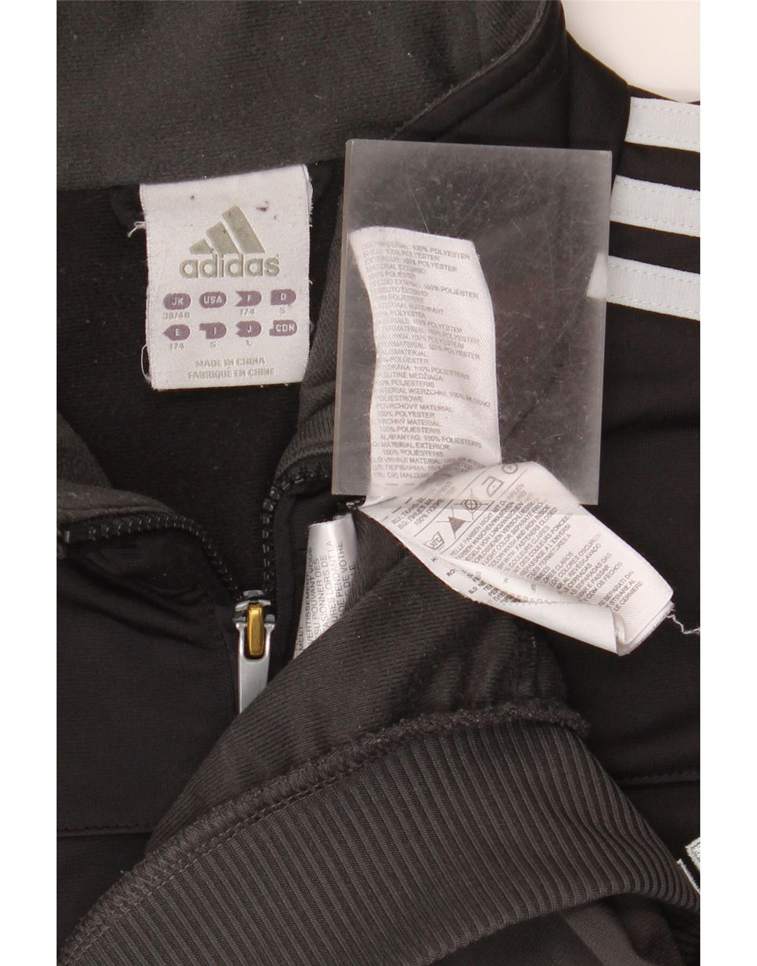 Giacca da tuta da uomo Adidas UK 38/40 Medium Black Colourblock