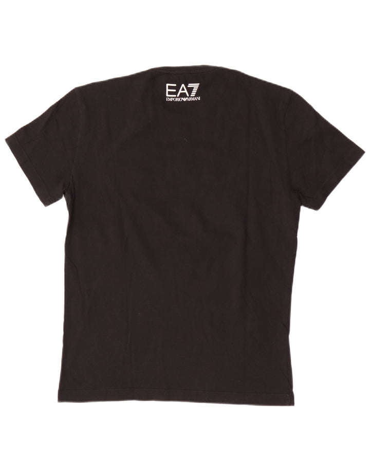 T-shirt grafica da uomo Emporio Armani Top nera media