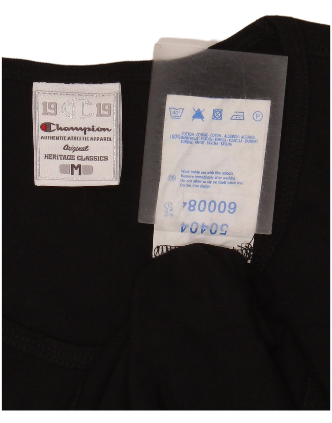 T-shirt Champion da donna Heritage Classics UK 12 cotone nero medio