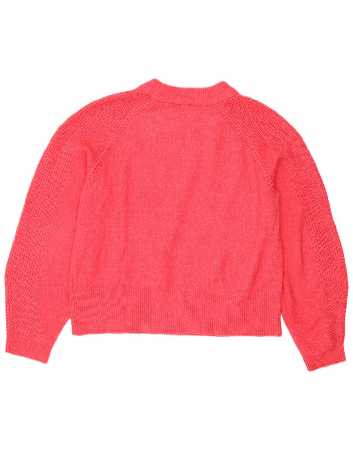 Maglione maglione girocollo da donna Marks & Spencer UK 14 Acrilico rosa medio