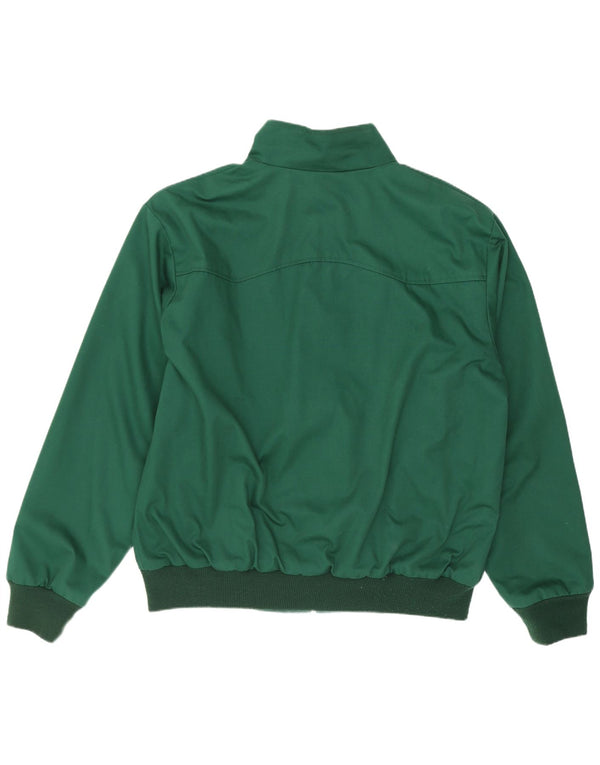 Giubbotto bomber vintage da uomo UK 40 grande verde poliestere retrò