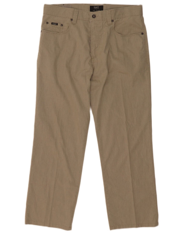 Pantaloni casual dritti da uomo Bugatti grandi W34 L27 cotone beige