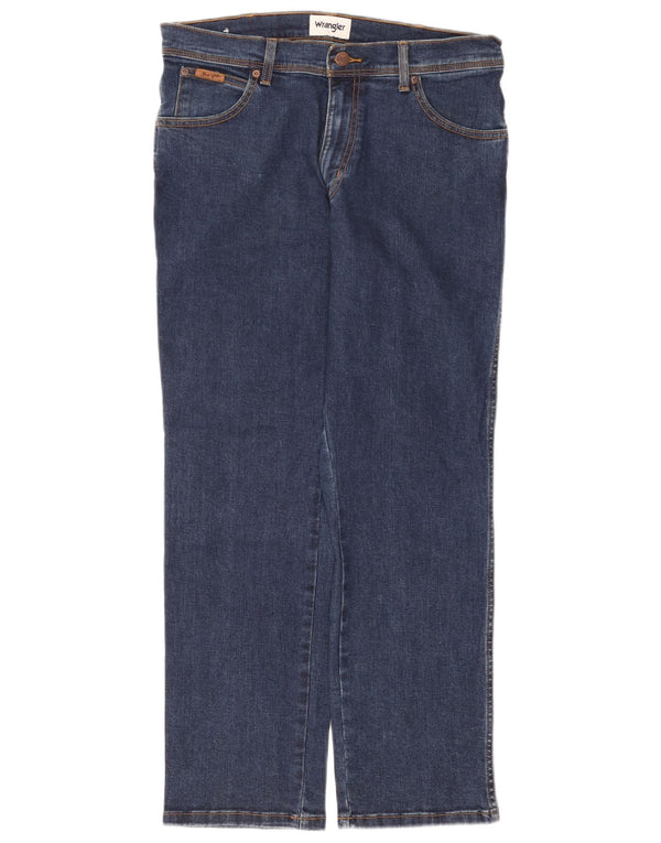 Jeans dritti da uomo Wrangler Texas W34 L30 cotone blu