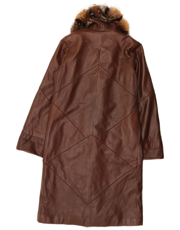 Cappotto in Pelle Donna Anna Paola IT 44 Marrone Medio