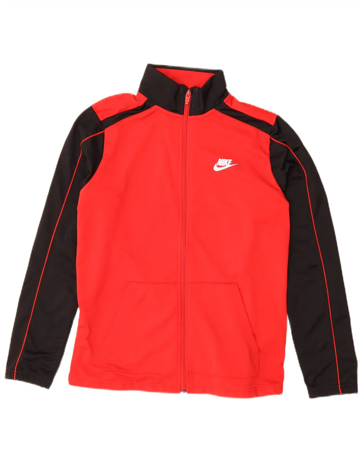 Giacca da tuta Nike da ragazzo, 13-14 anni, XL, in poliestere color block rosso