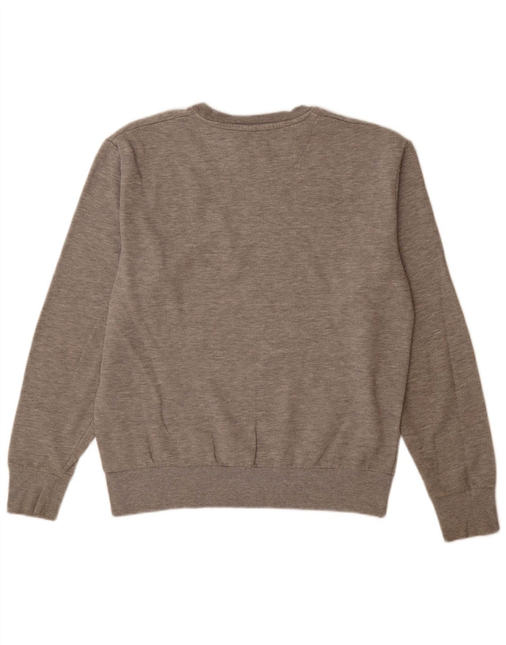 Felpa grafica da uomo Ellesse, maglione, cotone chiazzato grigio medio
