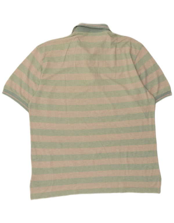 Polo da uomo Seventy XL in cotone a righe turchesi