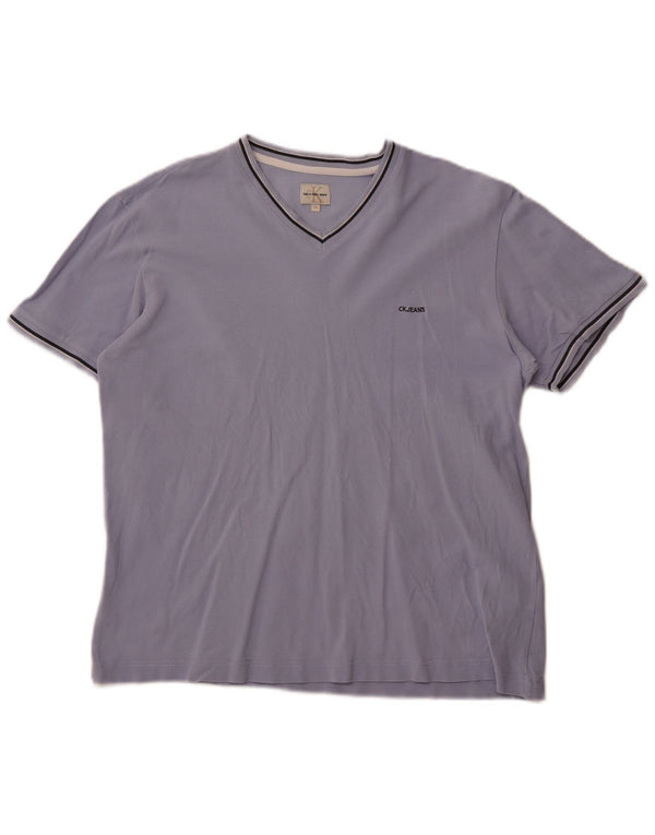 Maglietta da donna Calvin Klein Jeans Top UK 18 XL cotone viola