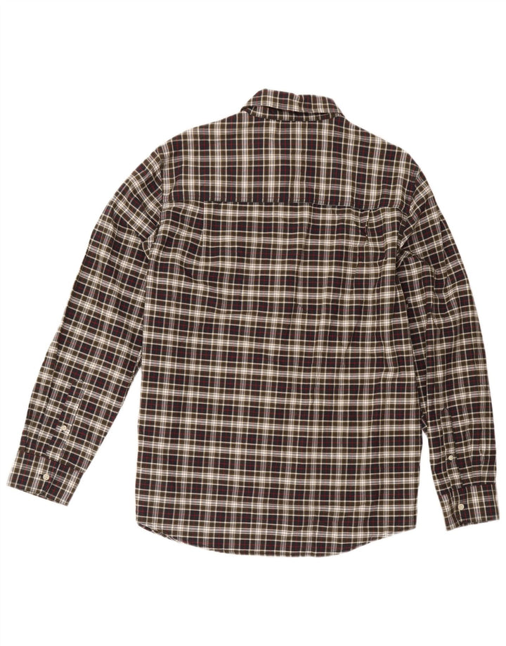 Camicia aderente da uomo Chaps in cotone a quadri multicolore medio