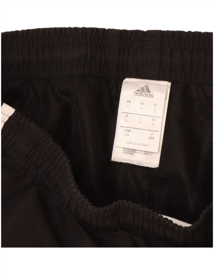 Pantaloni da tuta Adidas Climalite Graphic da uomo, grandi, in poliestere nero