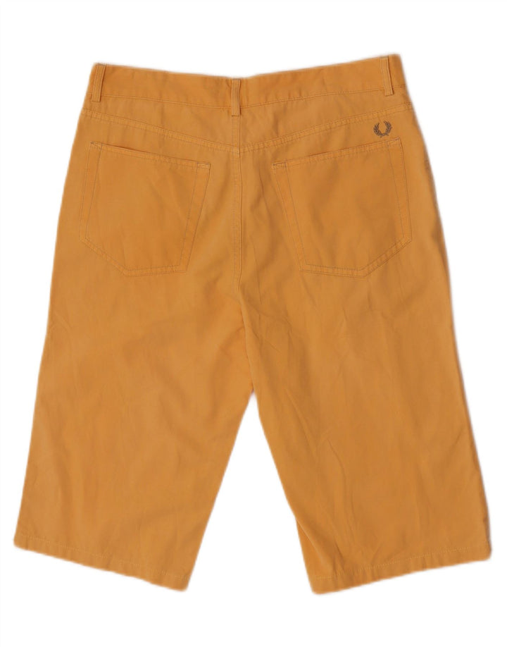 Pantaloncini casual da uomo Fred Perry IT 46 Small W32 Cotone giallo