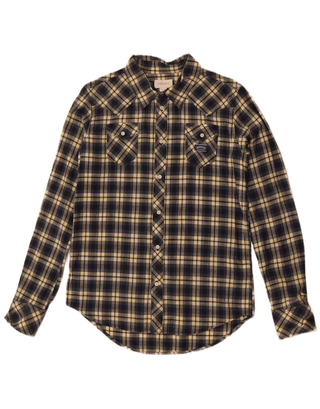 Camicia Diesel per ragazzi 15-16 anni 2XL Cotone a quadri blu navy