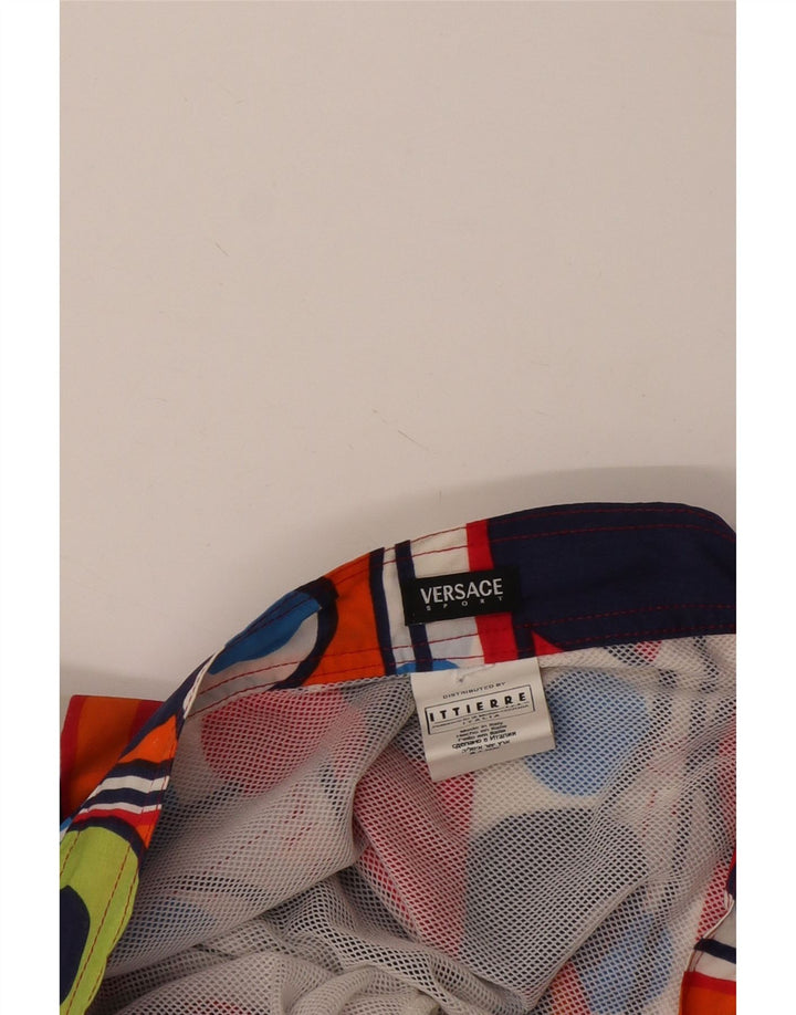 Pantaloncini chino Versace da uomo Ittierre W34 grandi geometrici multicolori