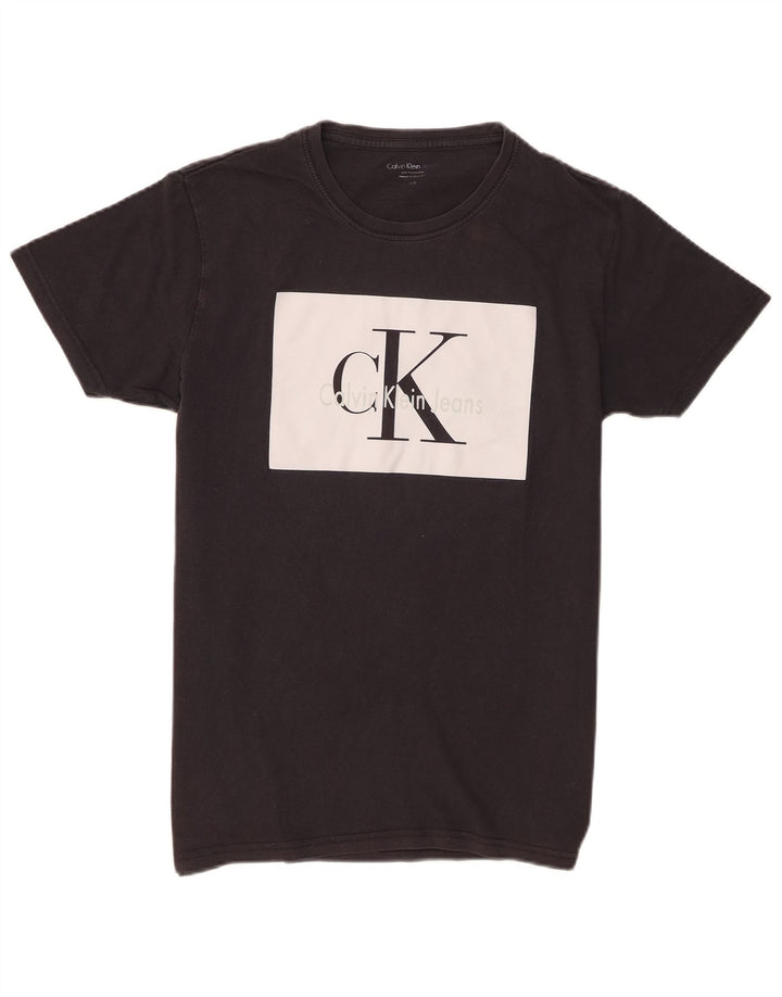 Calvin Klein Jeans T-shirt grafica da uomo grande nera
