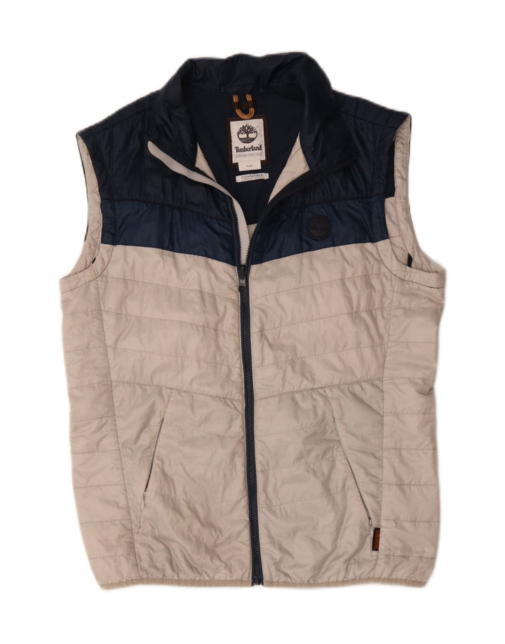 Gilet imbottito da uomo Timberland UK 38 poliestere color block bianco medio