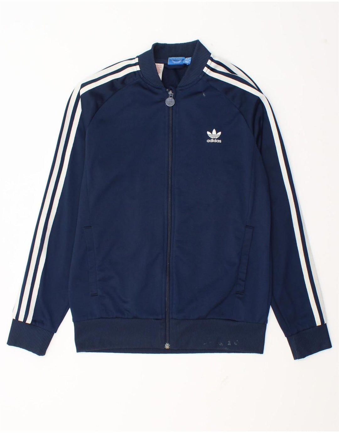 Giacca da tuta da ragazzo Adidas 13-14 anni in poliestere blu navy