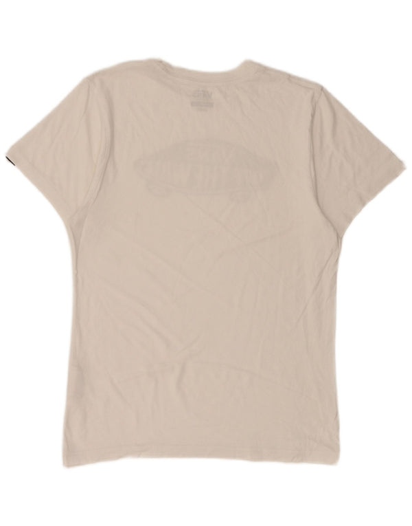 T-shirt grafica da donna slim fit Vans UK 10 piccola in cotone bianco