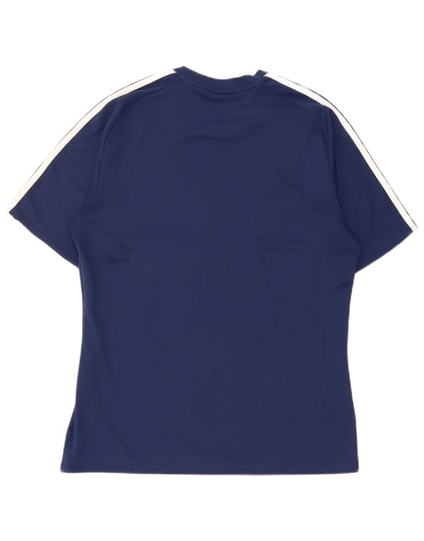 T-shirt Adidas Climalite da uomo Top piccola in poliestere blu navy