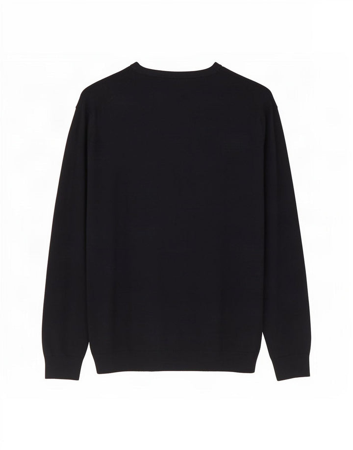 Maglione maglione girocollo da uomo Zara grande blu navy