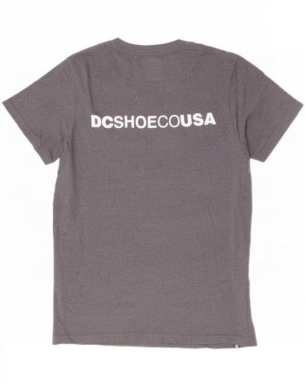 T-shirt grafica da uomo DC Top piccola grigia
