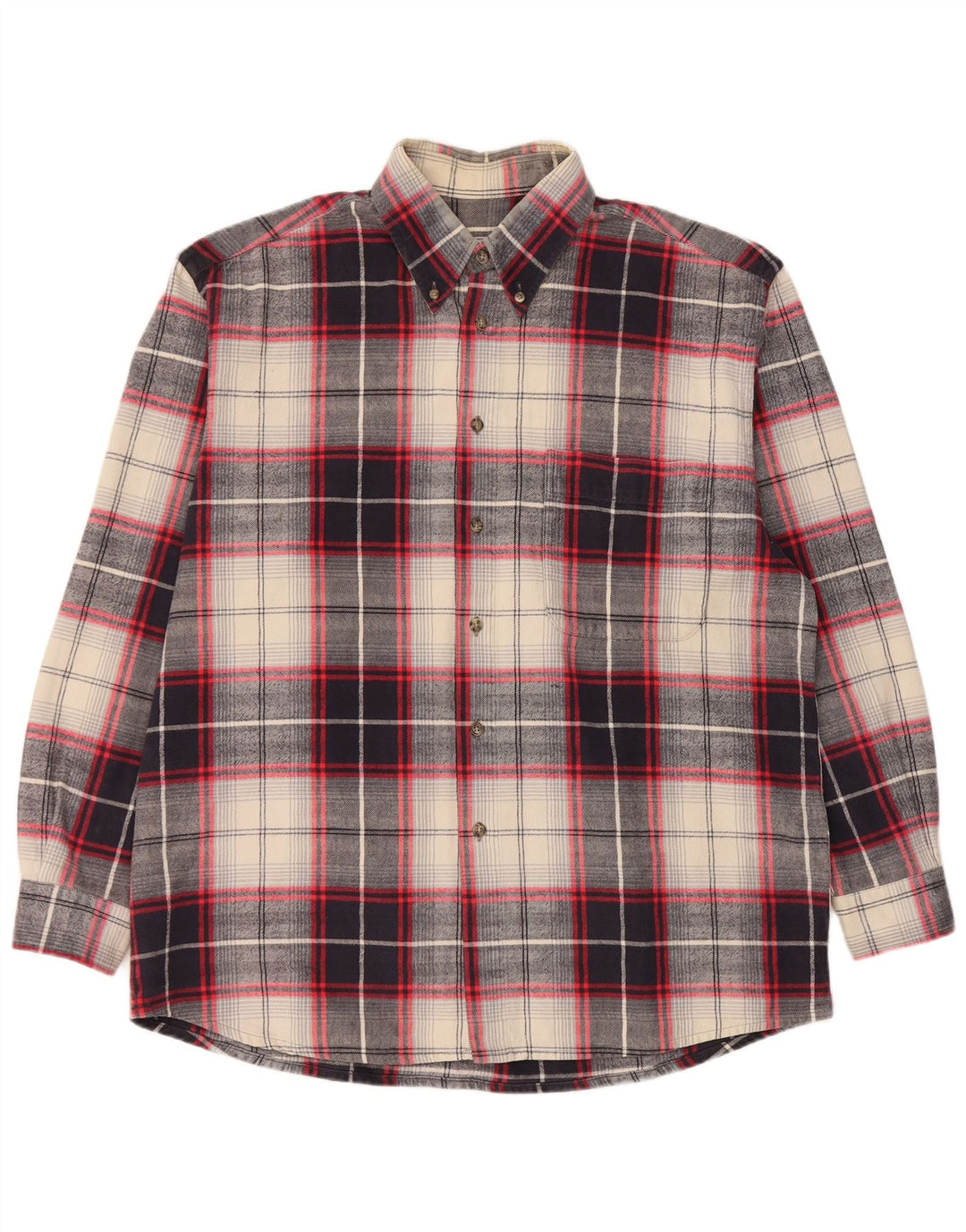 Camicia in flanella da uomo Rodrigo XL in cotone a quadri blu navy
