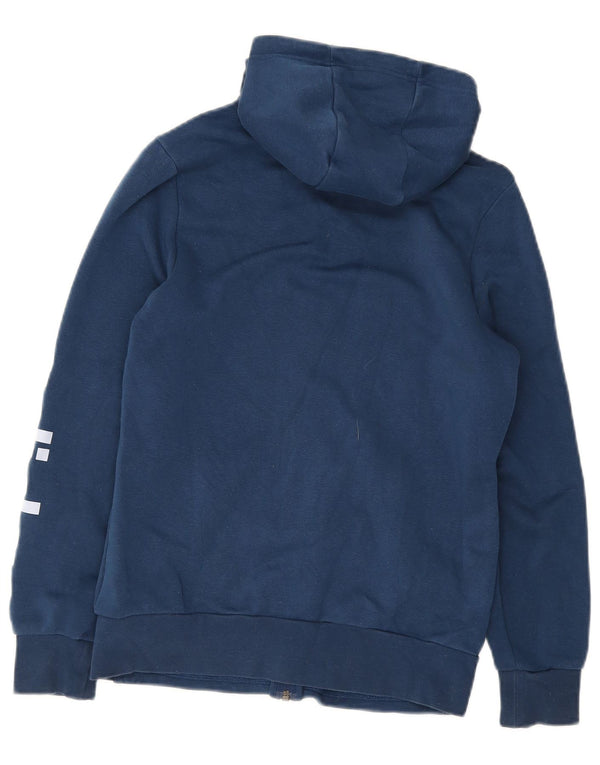 Felpa con cappuccio con zip grafica Adidas da ragazzo 14-15 anni Blu