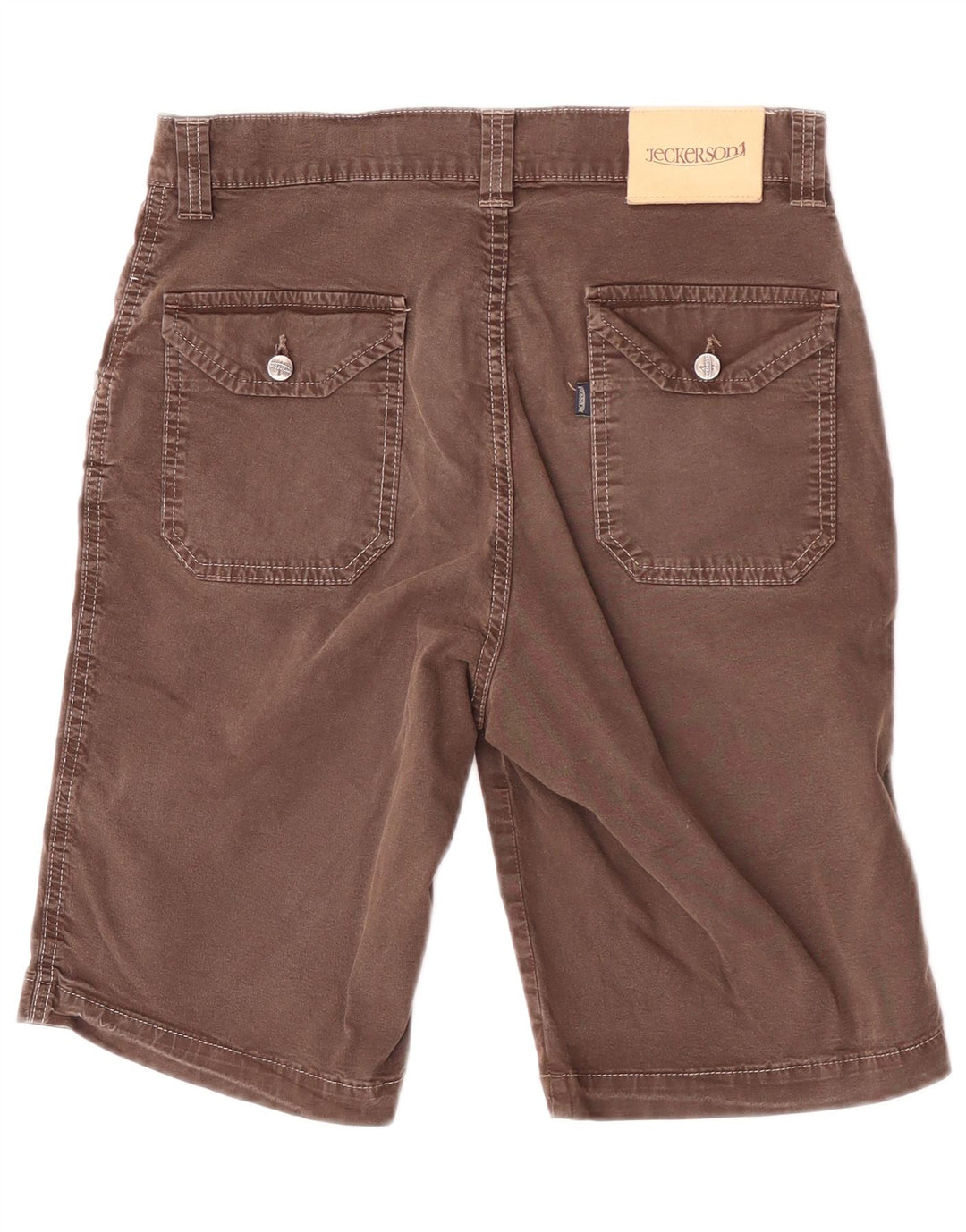 Bermuda da uomo Jeckerson W30 in cotone marrone medio