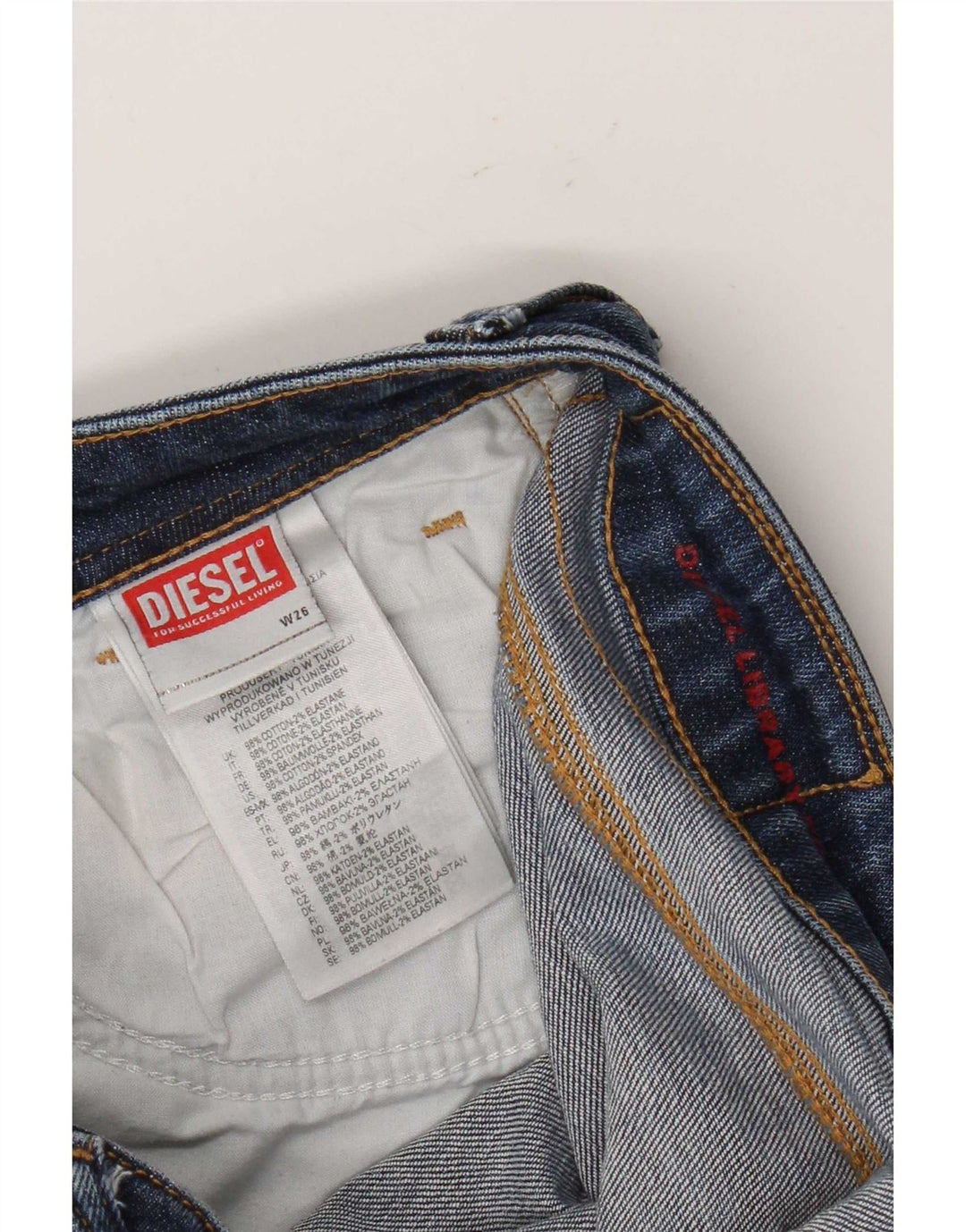 Jeans slim da donna Diesel W26 L29 cotone blu
