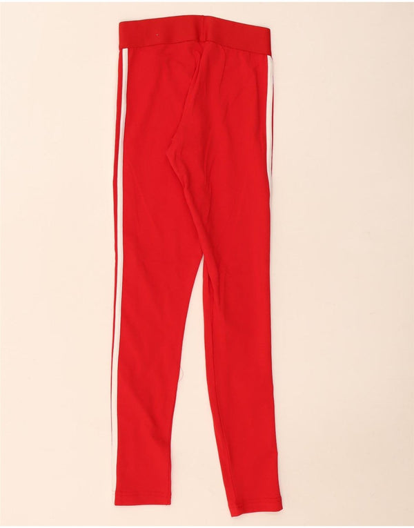 Leggings aderenti da donna Adidas UK 4/6 XS rosso cotone