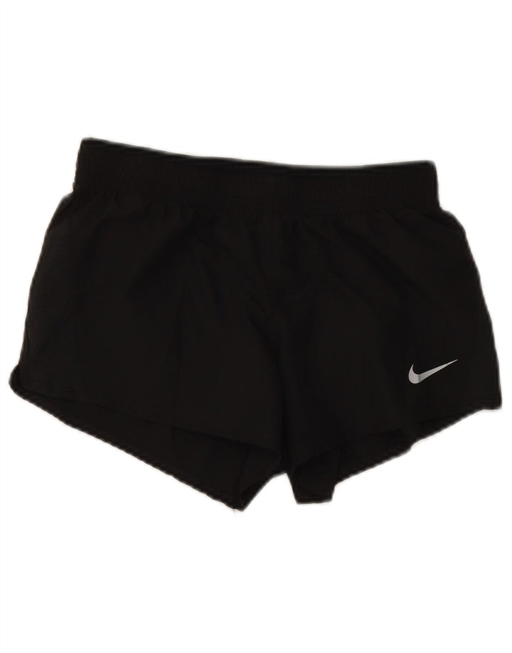 Pantaloncini sportivi Nike da donna Dri Fit UK 8 piccoli poliestere nero