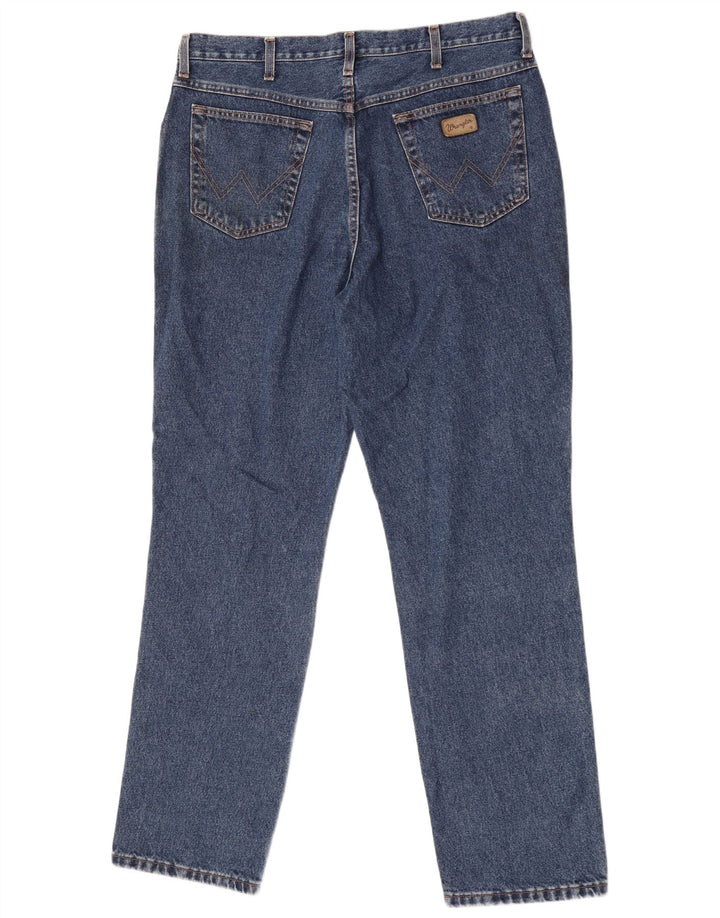 Jeans dritti da uomo Wrangler W38 L30 cotone blu