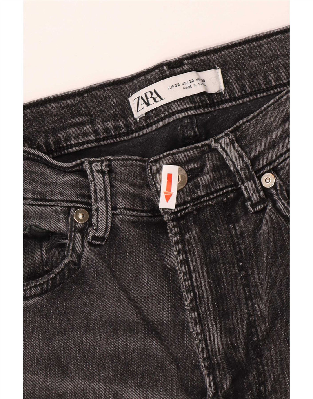 Jeans skinny da uomo Zara EU 38 Small W30 L29 Grigio