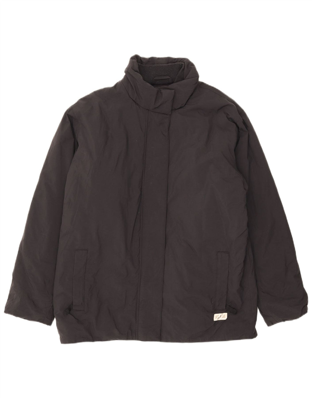 SLAM Womens Oversized Windbreaker Jacket UK 18 XL Black Nylon