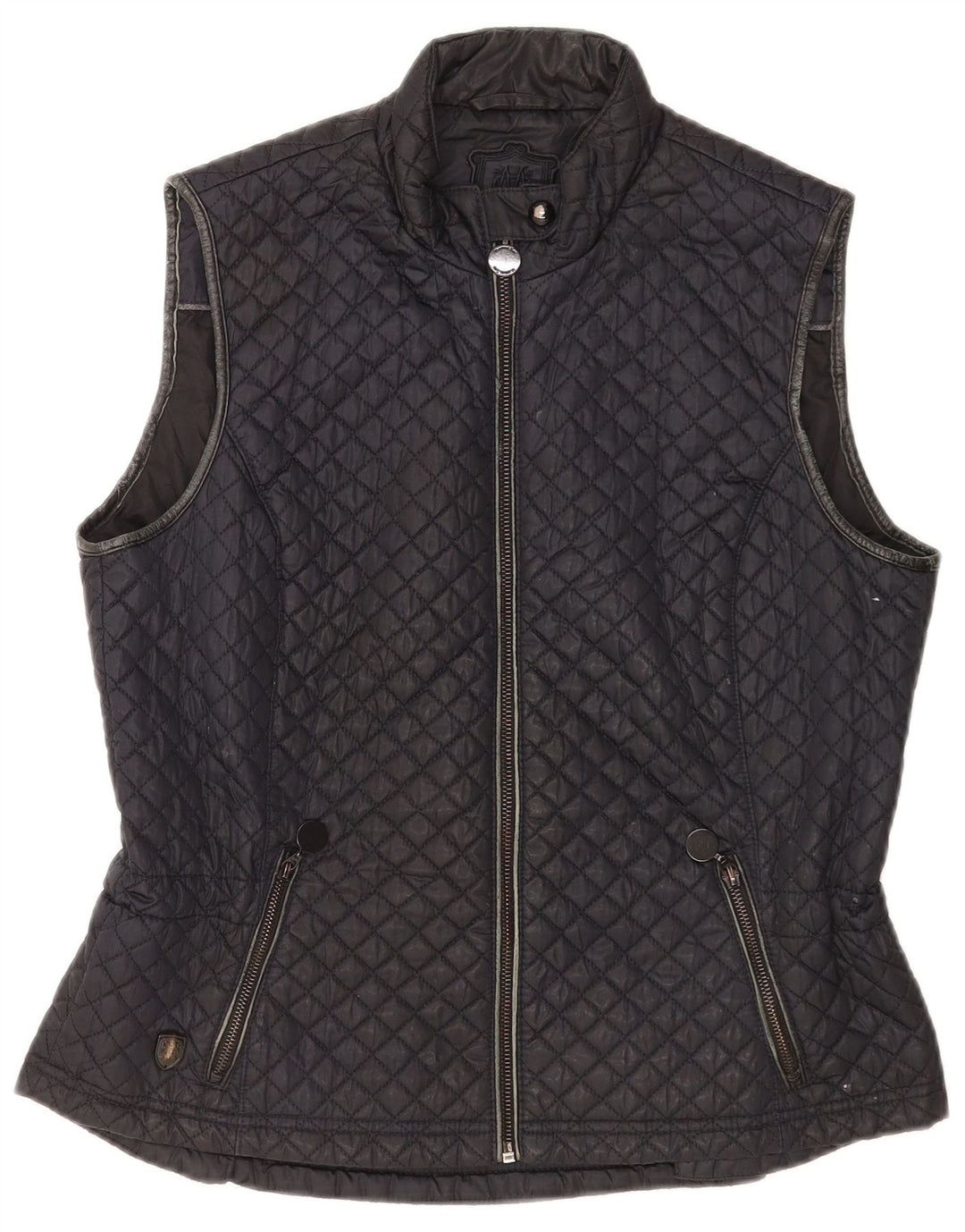 Gilet trapuntato da donna Massimo Dutti UK 18 XL poliestere nero